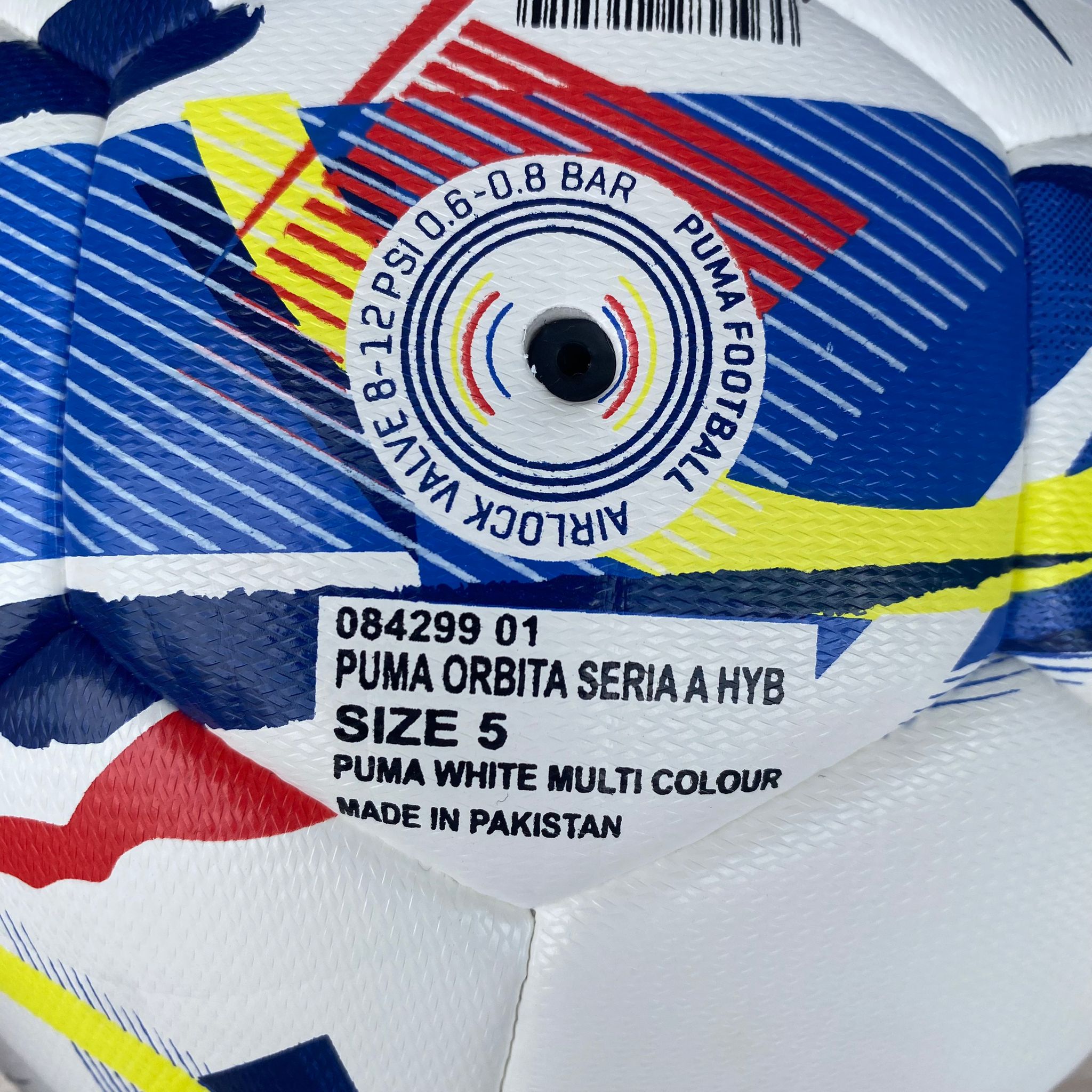 Puma Pallone Calcio Serie A Orbita 084299-01 Bianco Misura 5