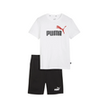 Puma completo maglietta e pantaloncino junior Essential 686298-02 bianco-nero