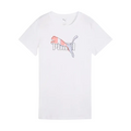 Puma Maglietta Manica Corta Da Donna Con Logo Lab 684991-02 Bianco