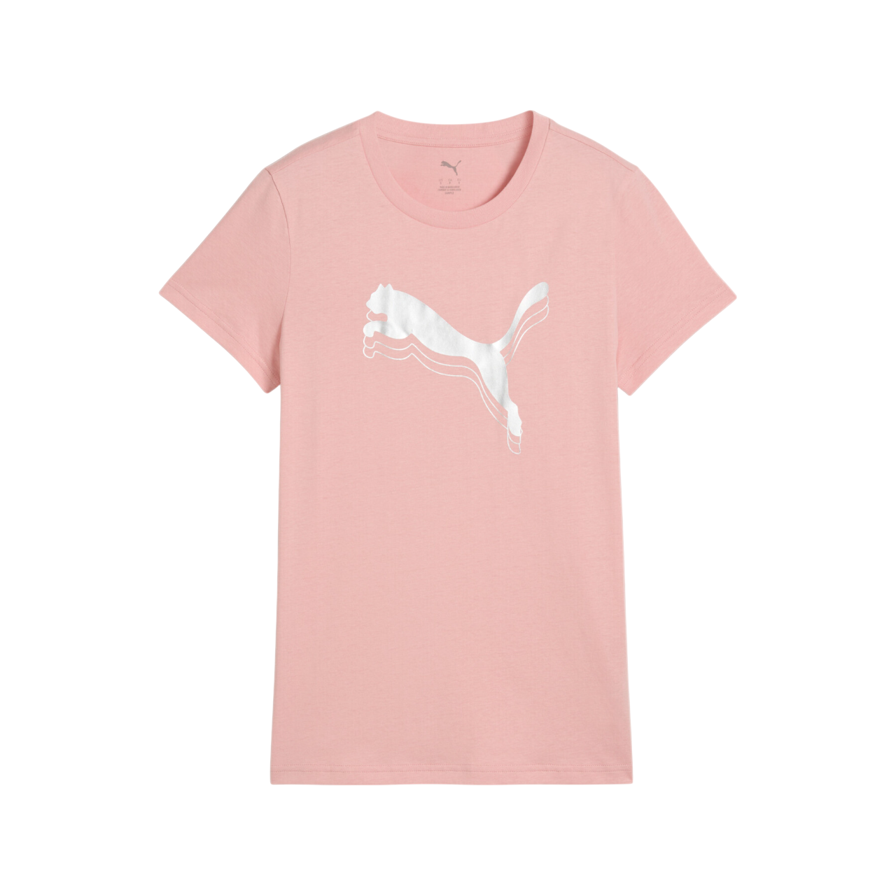 Puma Essentials T-Shirt Unisex Logo Metallizzato Rosa - 684995-18