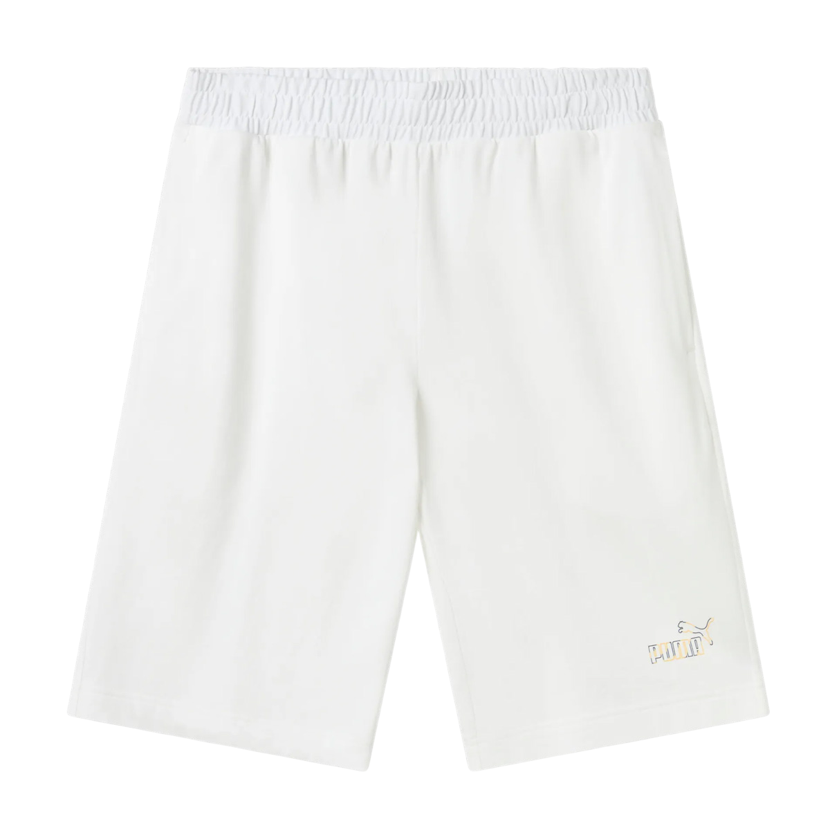 Puma Pantaloncino Uomo 688917-02 Bianco Cotone Jersey Logo Piccolo