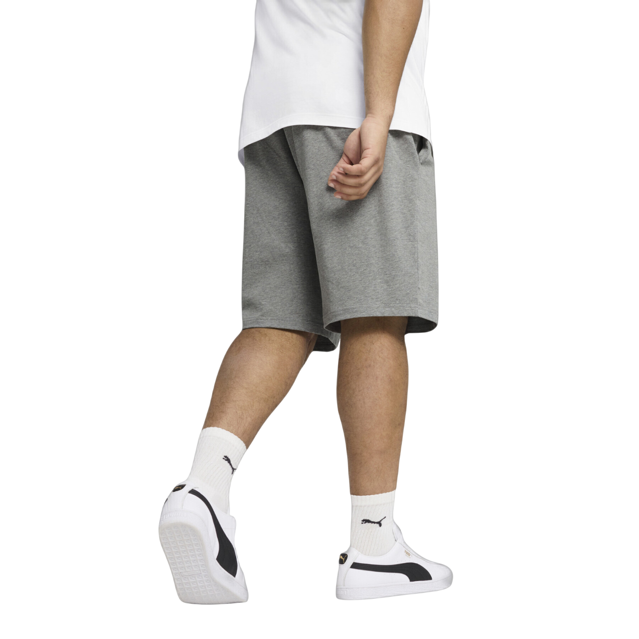 Puma Pantaloncino Sportivo Uomo - Cotone Jersey con Logo 682600-03 - Grigio