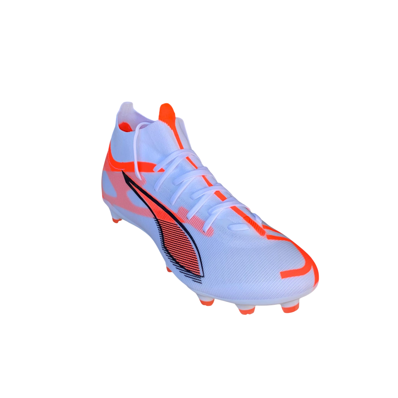 Puma Ultra 6 Match+ FG/AG Scarpe Calcio Uomo Bianco Nero Rosso