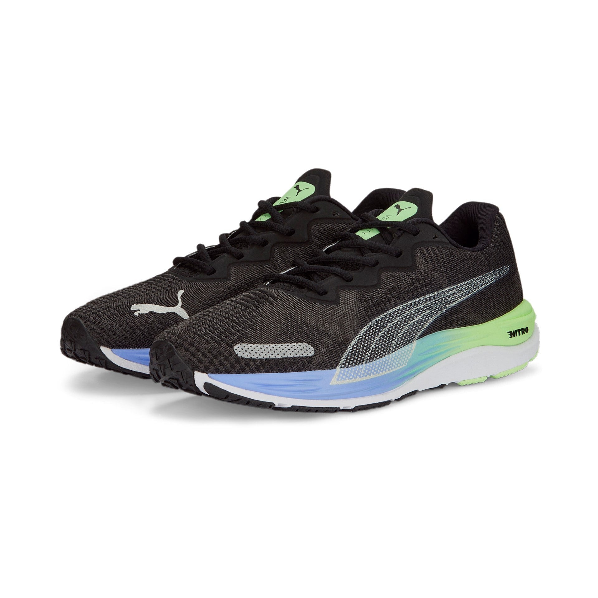 Puma Velocity Nitro Fade 378526 Scarpa Running Uomo Nero Viola