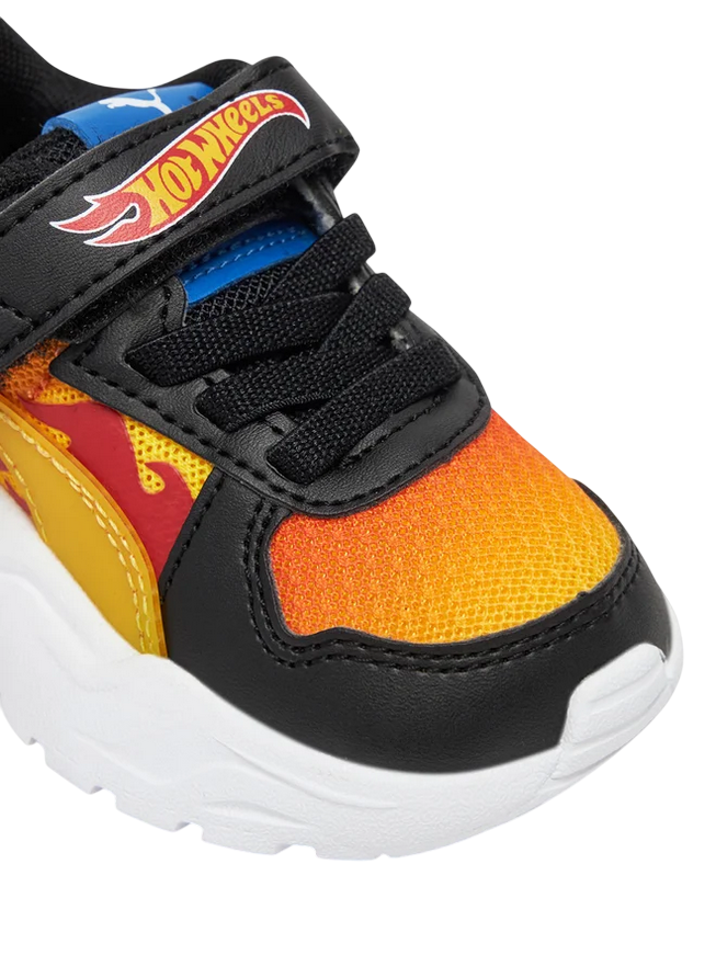 Puma scarpa da ginnastica da bambino Trinity Lite Hot Wheels 401408-01 nero-arancio-fuoco
