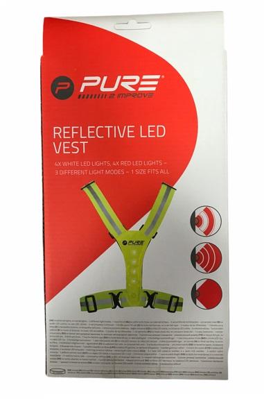 Pure 2Improve Gilet Running LED P2I320180 Yellow Riflettente