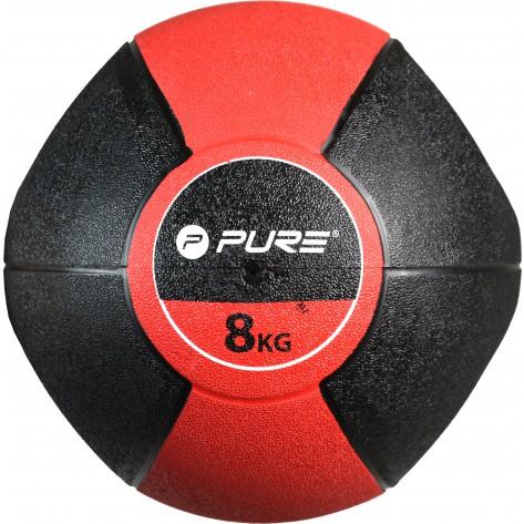 Pure 2Improve Palla Medica P2I202010 8kg Maniglie Dual Grip - Medicine Ball Rotazioni Swing Kettlebell
