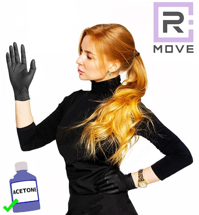 100 Guanti Monouso Nitrile Neri No Polvere Ipoallergenici Alimenti Estetica L