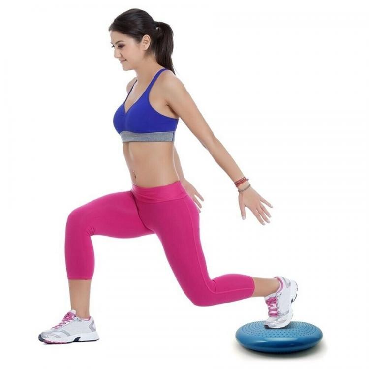CUSCINO EQUILIBRIO GONFIABILE BALANCE PROPRIOCETTIVO DISCO YOGA PILATES | GRIGIO