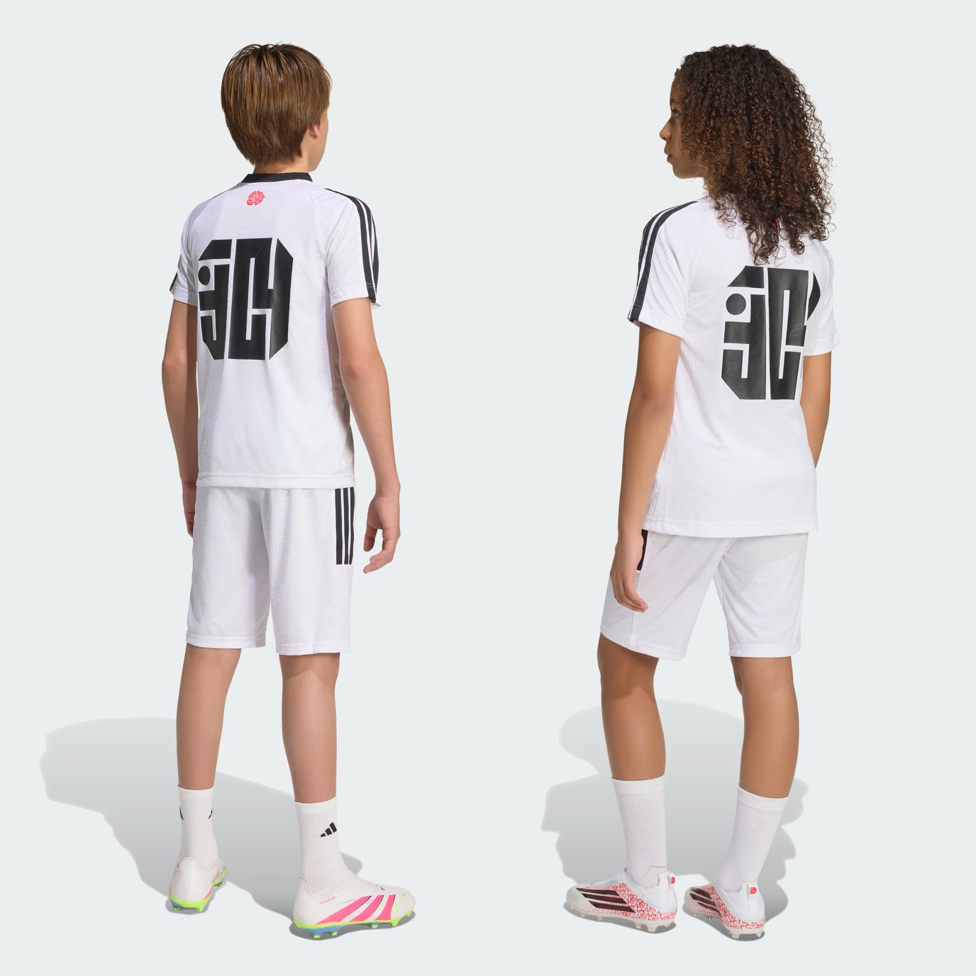 Adidas Pantaloncino Allenamento Junior Lamine Yamal KD6434 - Bianco Bambino