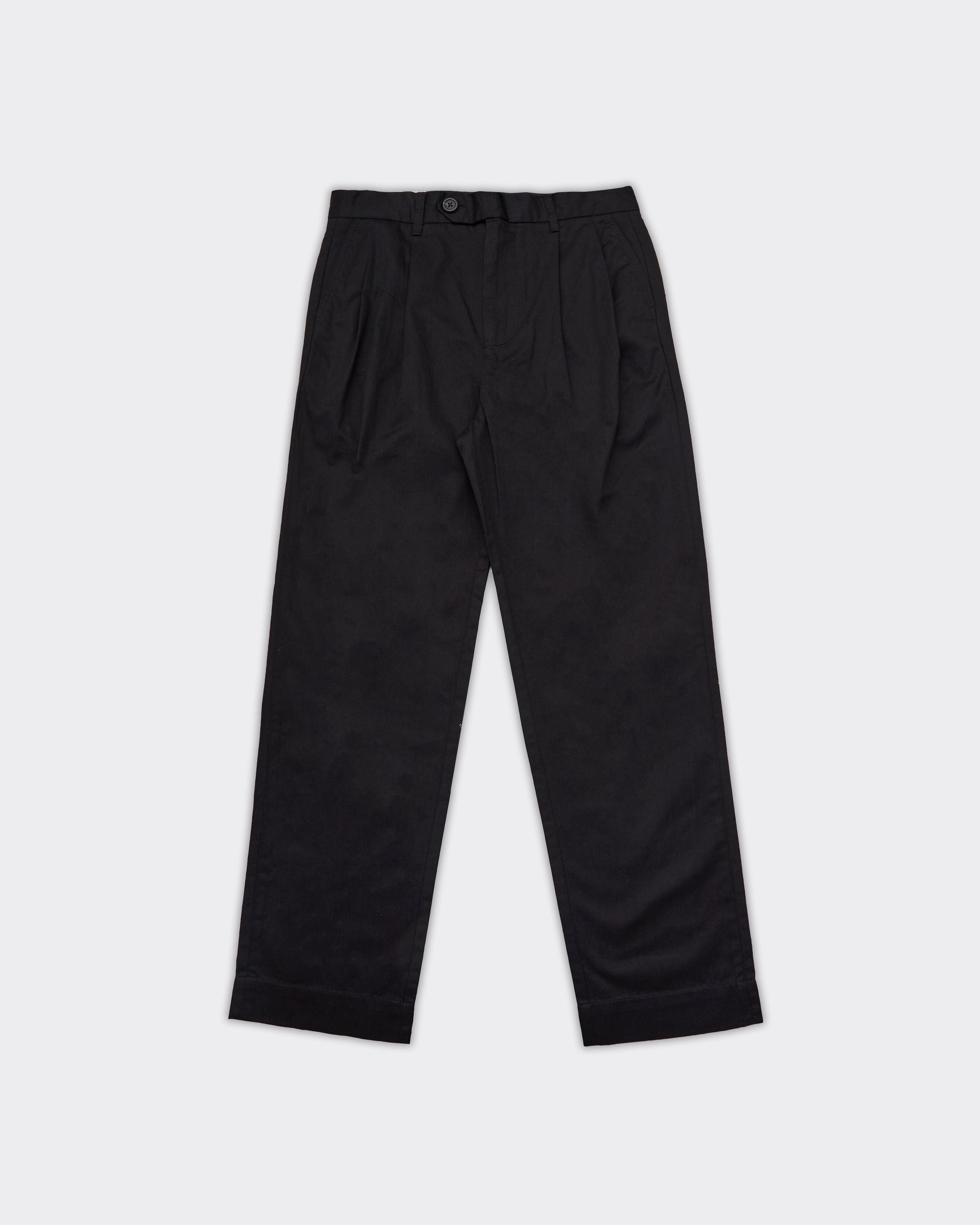 Pantalone Adam Pleat Loose Nero