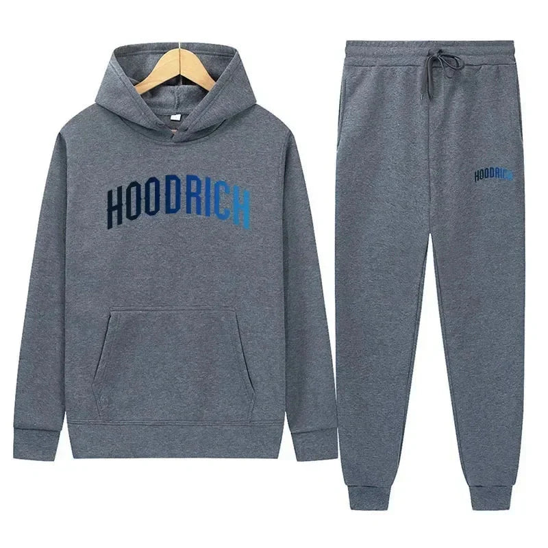 2025 Autumn/Winter Men's and Women's Letter-Printed Sporty Sweatshirt Set - Classic, Retro, Comfortable and Versatile