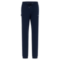 Freddy pantalone sportivo in interlock  con stampa in argento e fondo con polsino S3WBCP8 B94 blu navy