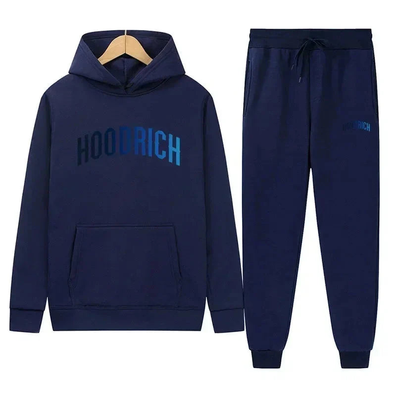2025 Autumn/Winter Men's and Women's Letter-Printed Sporty Sweatshirt Set - Classic, Retro, Comfortable and Versatile