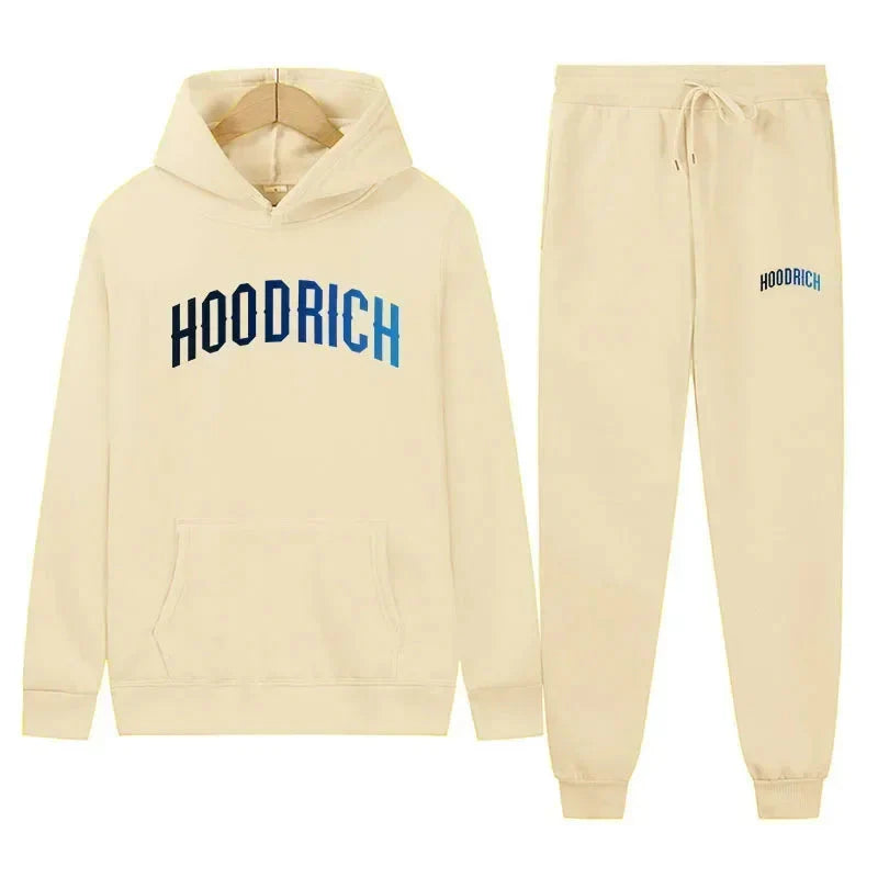 2025 Autumn/Winter Men's and Women's Letter-Printed Sporty Sweatshirt Set - Classic, Retro, Comfortable and Versatile