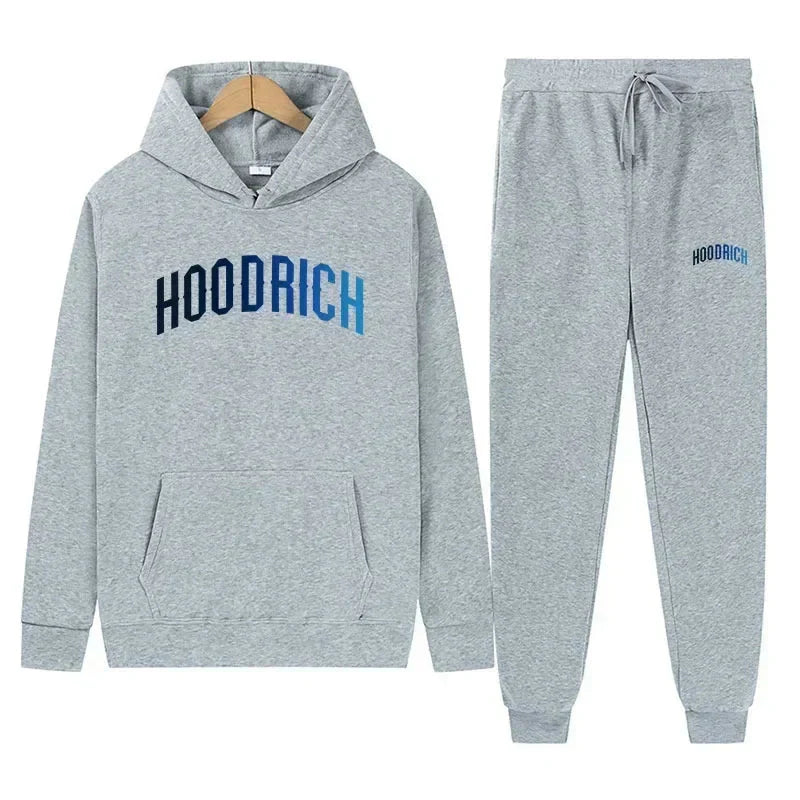 2025 Autumn/Winter Men's and Women's Letter-Printed Sporty Sweatshirt Set - Classic, Retro, Comfortable and Versatile