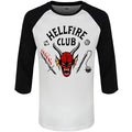 Heroes Inc Stranger Things T-Shirt L Uomo Maglia Maniche 3/4 Logo Baseball Nerd