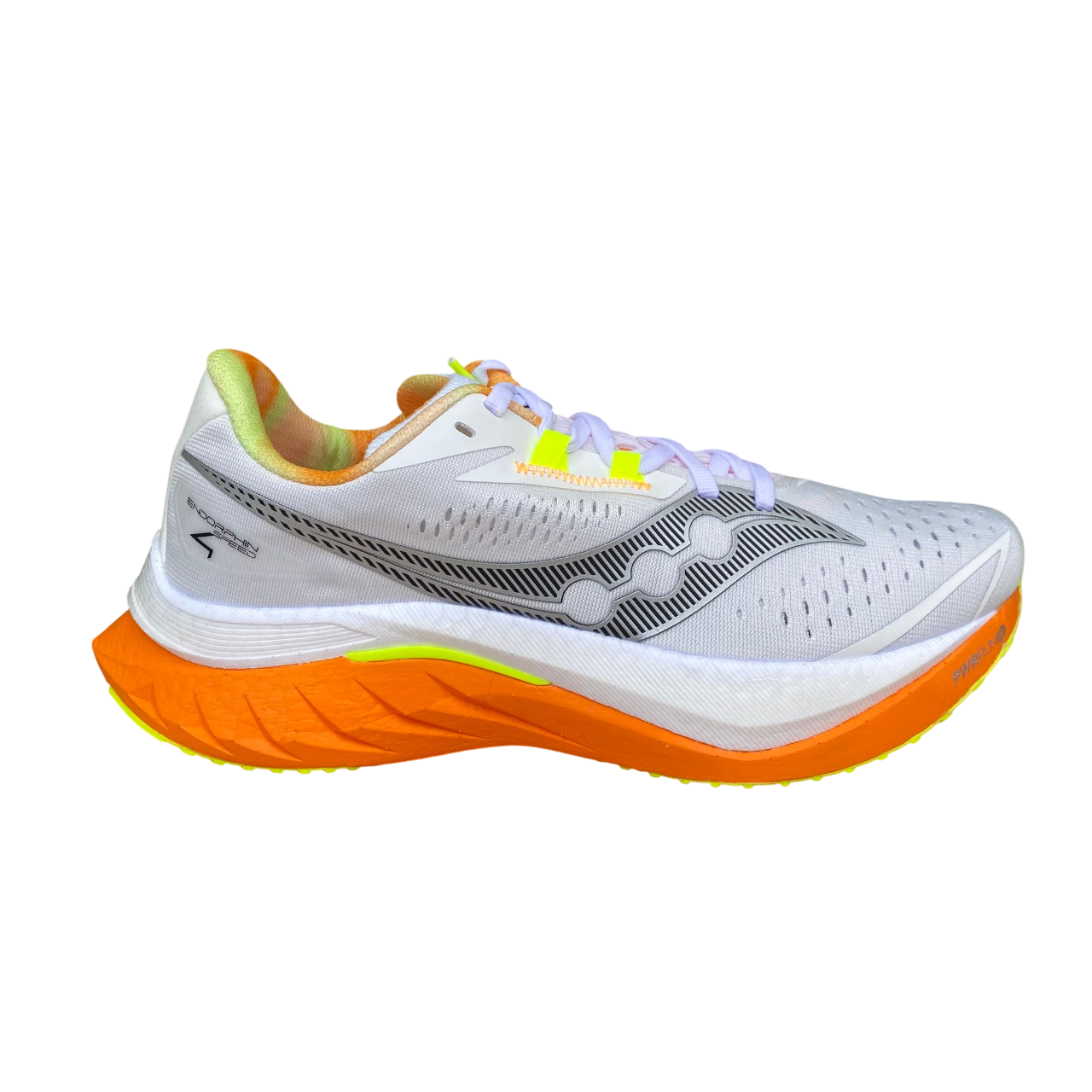 Saucony Endorphin Speed 4 S20940-30 Scarpe Running Uomo Piastra Nylon Gara Allenamento Veloce Bianco Arancio