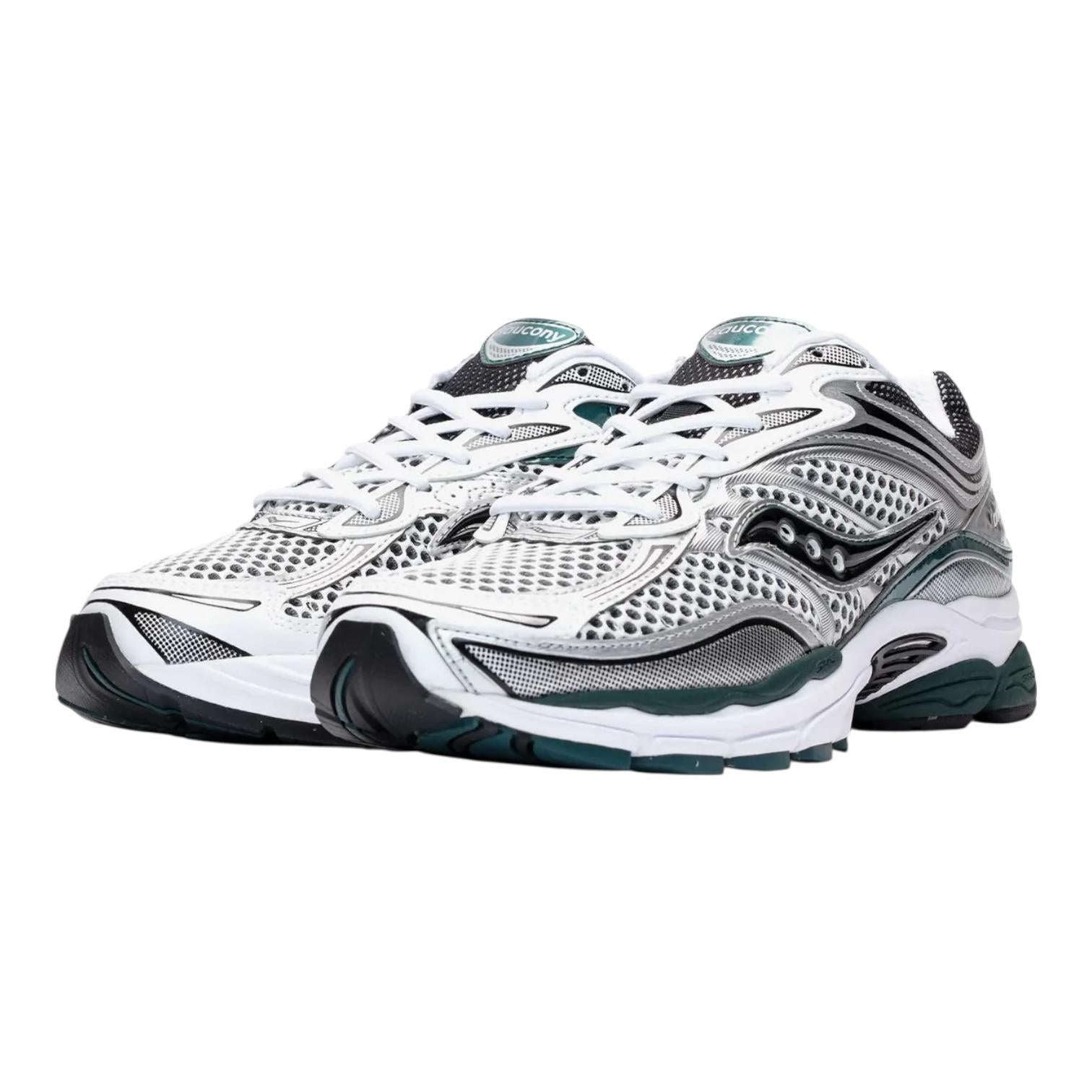 Saucony Sneakers Uomo ProGrid Omni 9 S70739-56 Bianco Argento Verde Pino