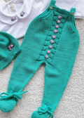 Salopette con rose in cotone