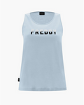 Freddy Canotta da donna comfort in jersey con stampa FREDDY bicolore S3WCXK1 C66 winter sky