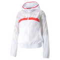Puma giacca sportiva antivento da donna con cappuccio Jacket Run Graphic 520836 02 bianco