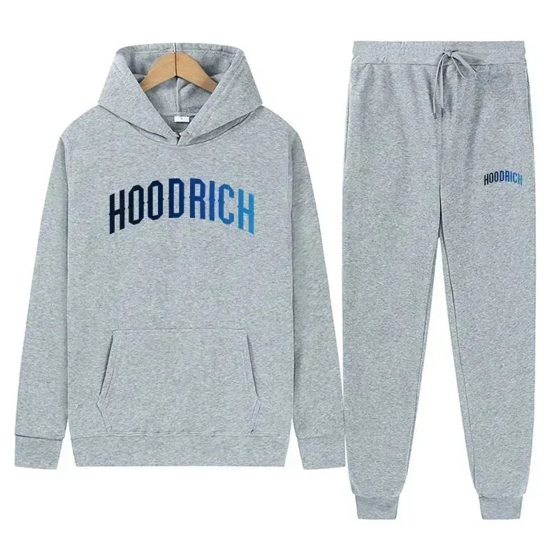 2025 Autumn/Winter Men's and Women's Letter-Printed Sporty Sweatshirt Set - Classic, Retro, Comfortable and Versatile