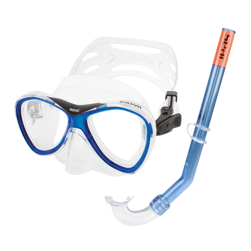 Seac Set Capri SLT Maschera e Tubo Snorkeling Junior Blu - 9466B