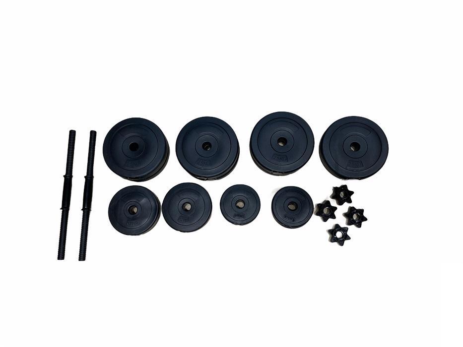 Contes Set Coppia Manubri da 30Kg cemento rivestito in plastica (2x15kg) OW1304 nero