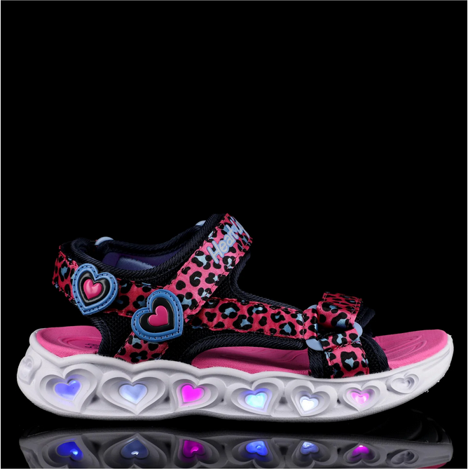 Skechers Sandalo Bambina Lights Heart Savvy Cat 302090L-HPBL Rosa Blu