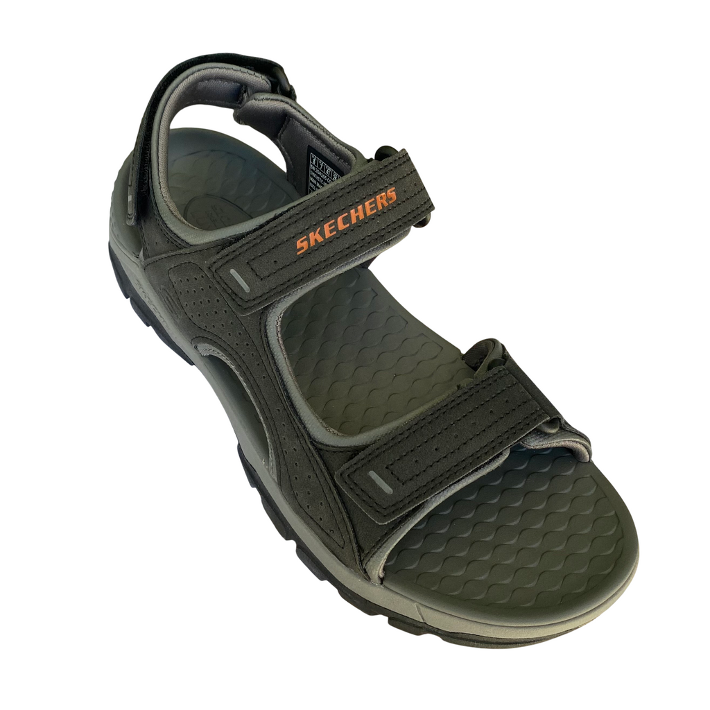 Skechers sandalo da uomo Relaxed Fit Tresmen Garo 204105/BLK nero