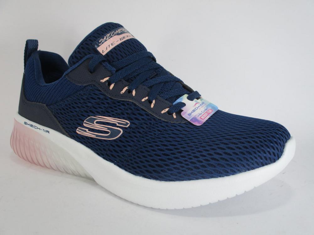 Skechers Skech Air Ultra Flex 13290 NVPK Navy - Scarpa Fitness Donna Memory Foam