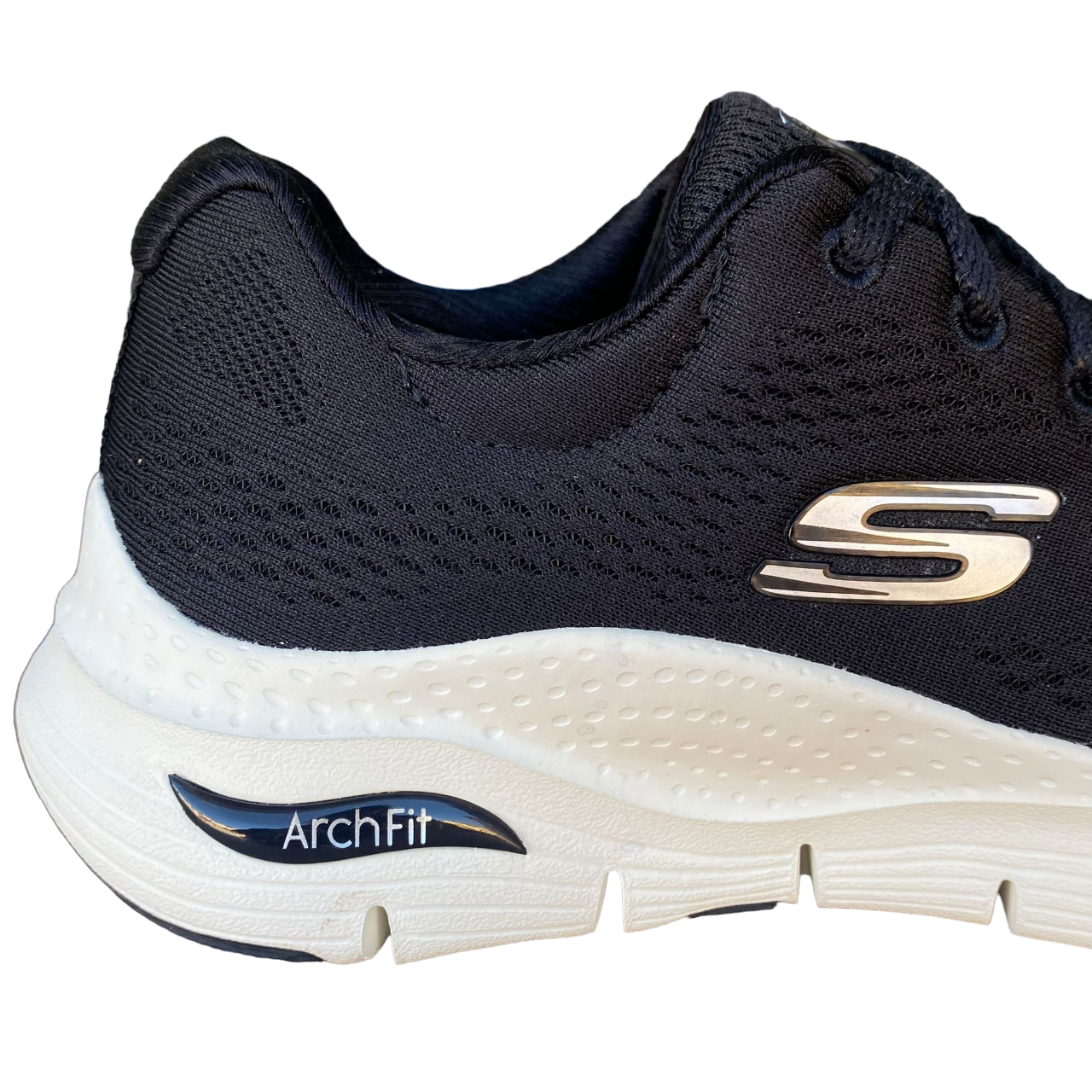 Skechers Arch Fit Big Appeal 149057-BKW Black White Sneaker Donna Supporto Plantare Podologi Lavabile