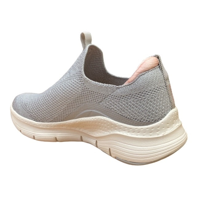 Skechers Arch Fit Keep IT UP 149415 - Sneakers Donna Supporto Plantare Grigio Rosa -30%