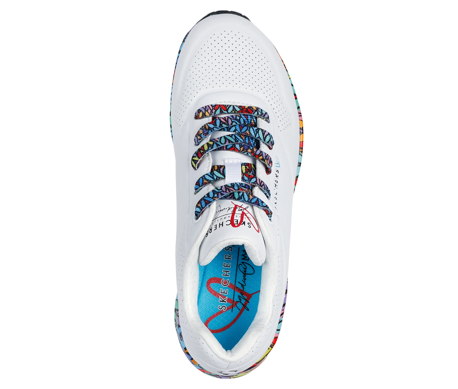 Skechers Uno Loving Love JGoldcrown Lifestyle Sneakers Donna Bianco - 155506/WMLT