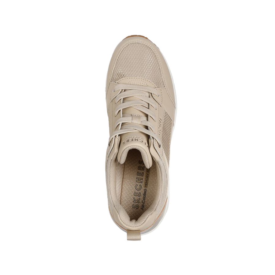 Skechers Uno Wedge Everything Nice 177526/NAT Sneakers Donna Zeppa Platform Naturale