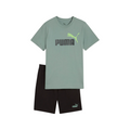 Puma completo maglietta e pantaloncino junior Essential 686298-30 salvia-nero