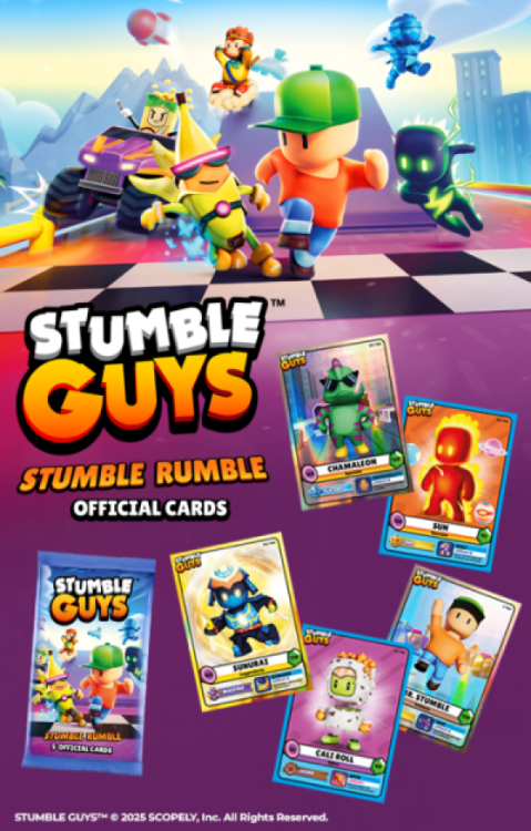 Stumble Guys Album Cards Stumble Rumble Raccoglitore + 1 Bustina 5 Card Nuovo