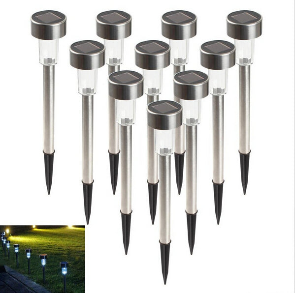 20 Lampade Paletti LED Luci da Giardino con Pannello a Energia Solare Segnapassi
