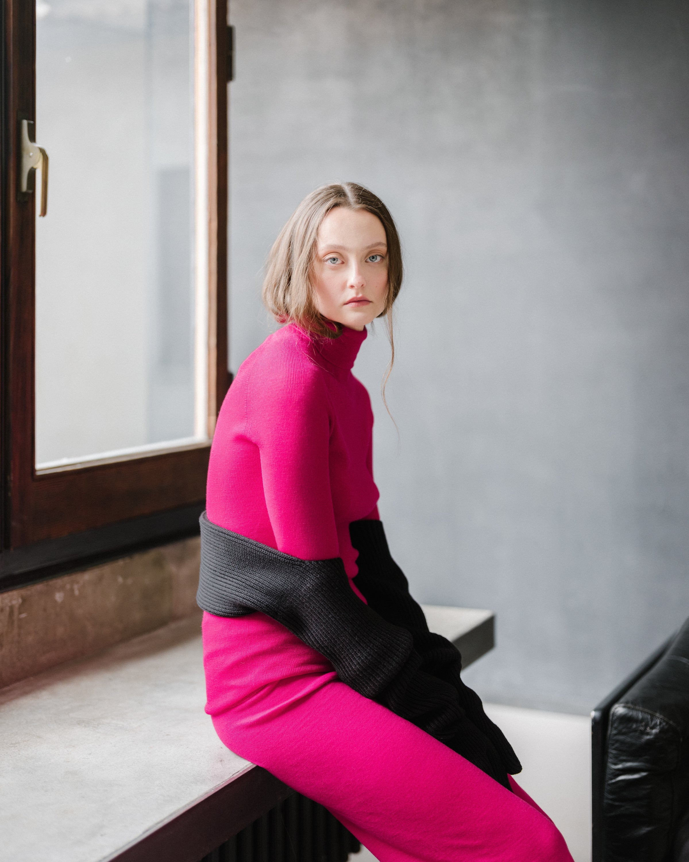 Extra Fine Merino Wool Ribbed Turtleneck (3D-Knit)