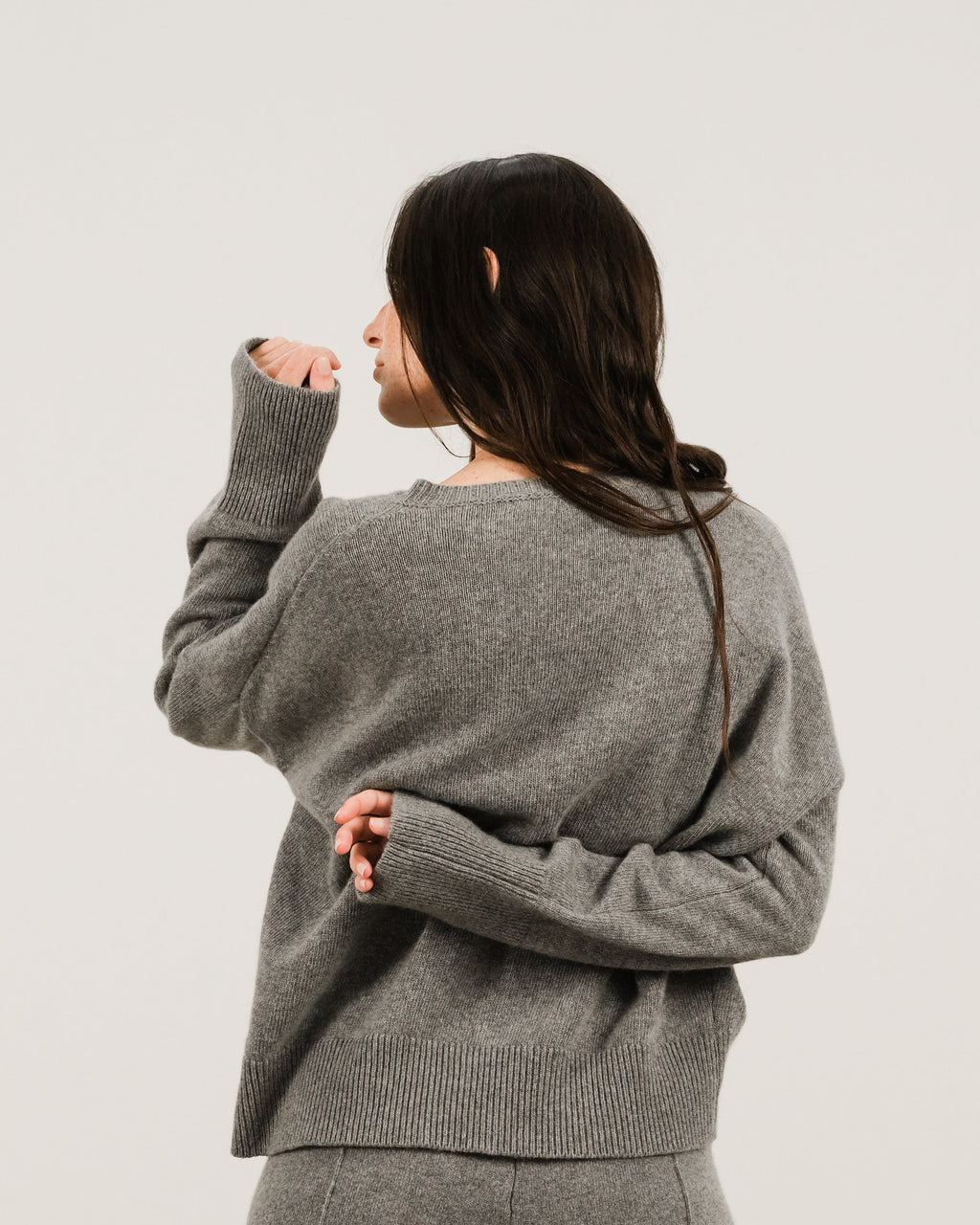 Cashmere Mix Relaxed Crewneck Sweater