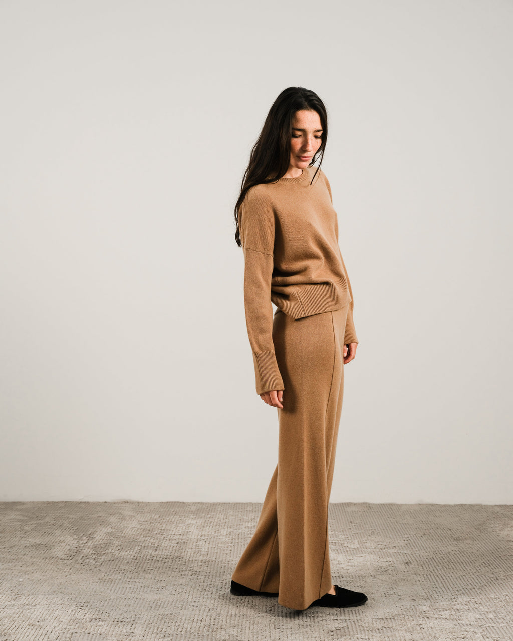 Cashmere Mix Relaxed Crewneck Sweater