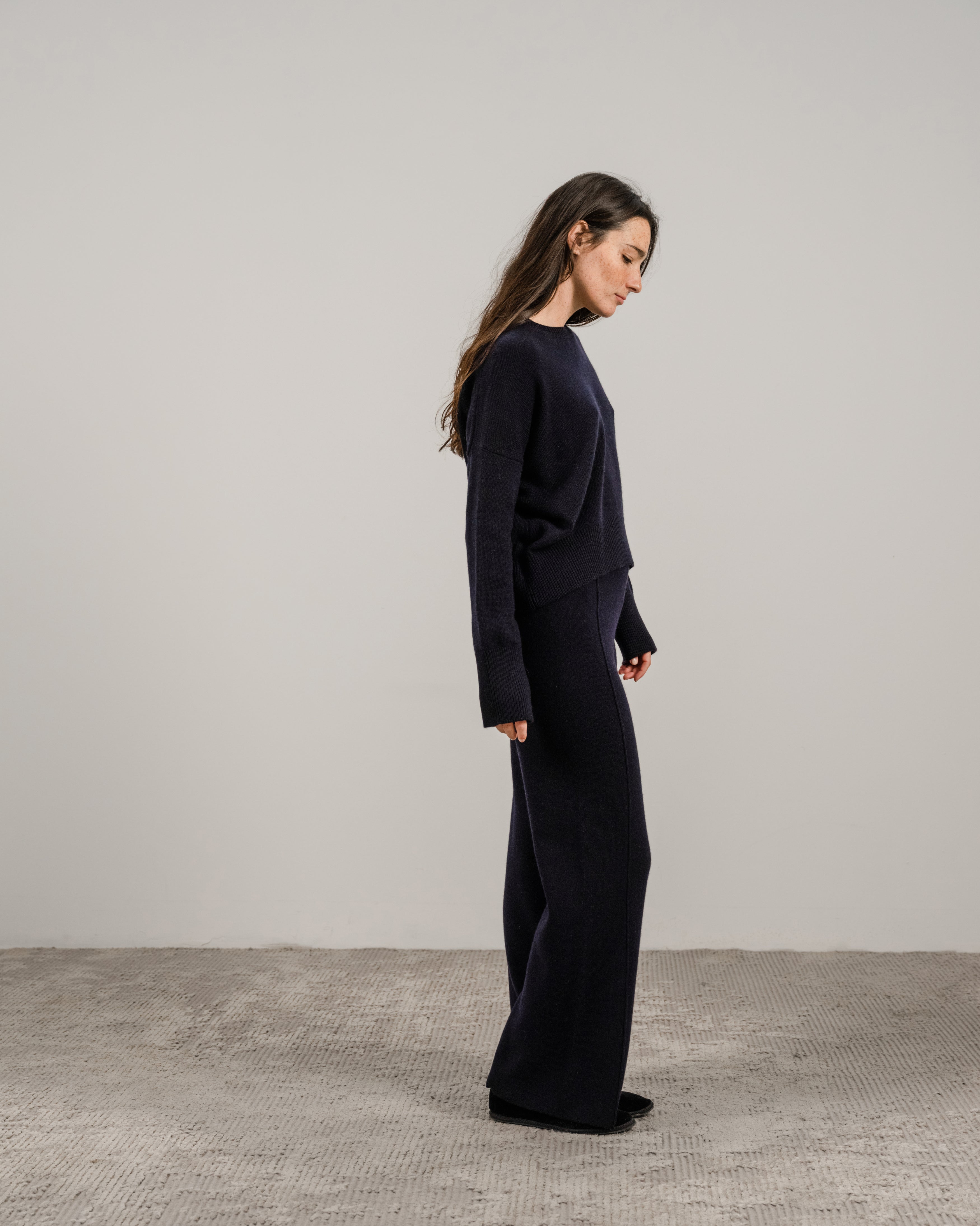 Cashmere Mix Relaxed Crewneck Sweater
