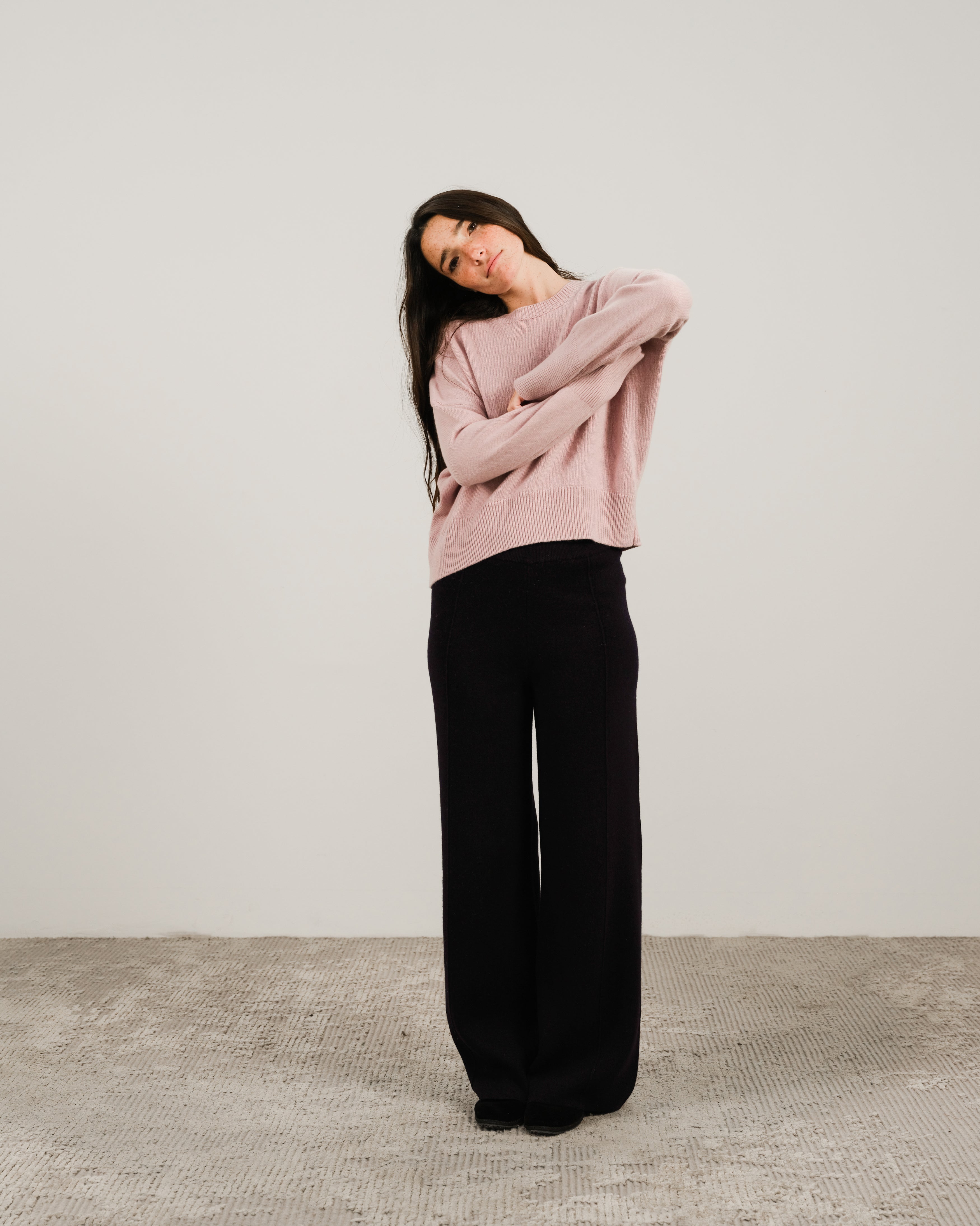 Cashmere Mix Relaxed Crewneck Sweater