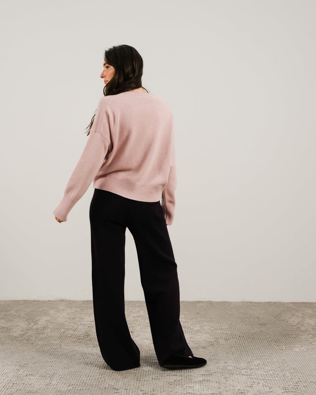 Cashmere Mix Relaxed Crewneck Sweater