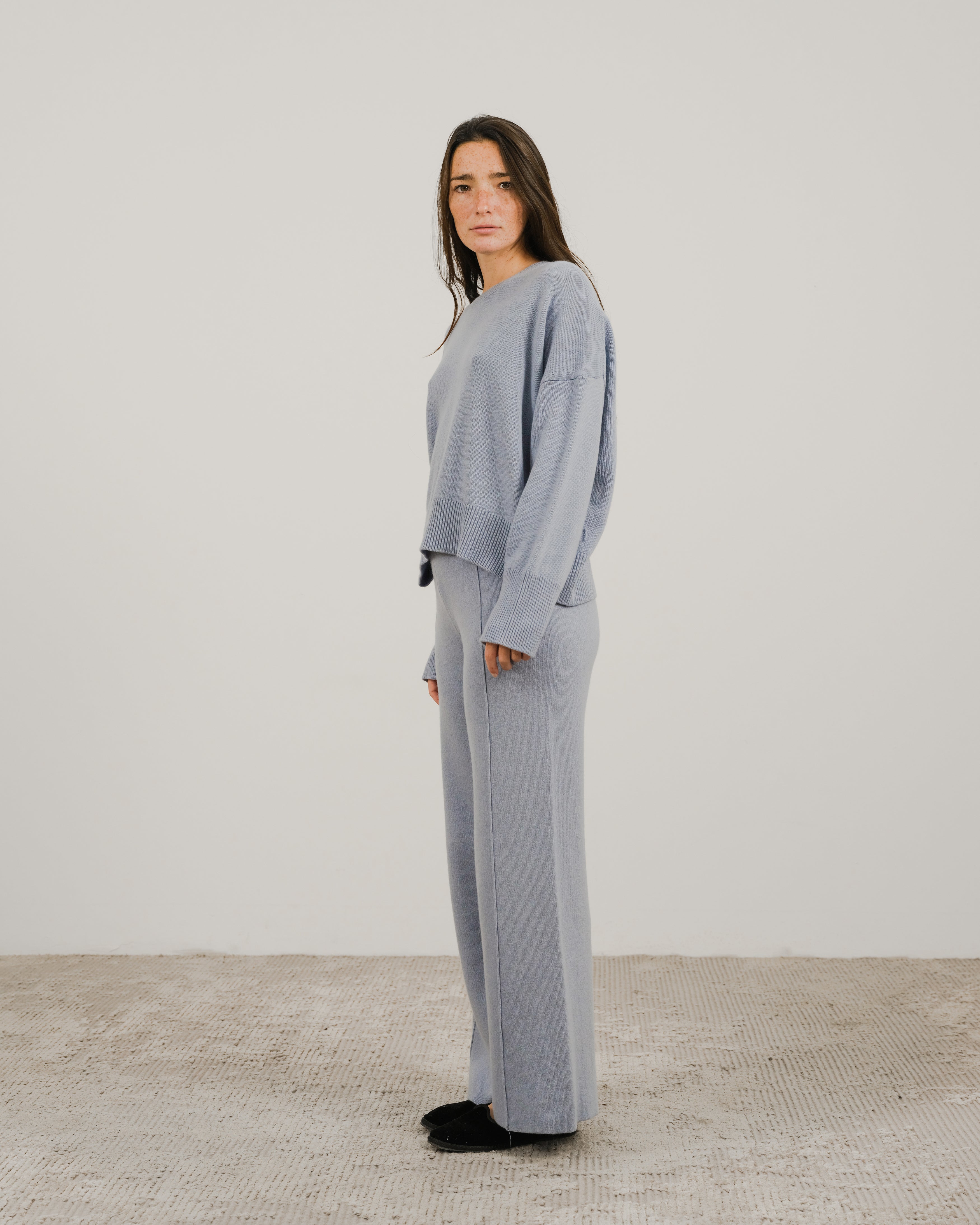 Cashmere Mix Relaxed Crewneck Sweater