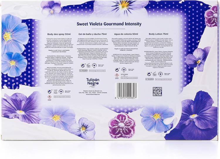 Tulipan Negro Sweet Viola Confezione Regalo Profumo Bagnoschiuma Deo Crema Corpo