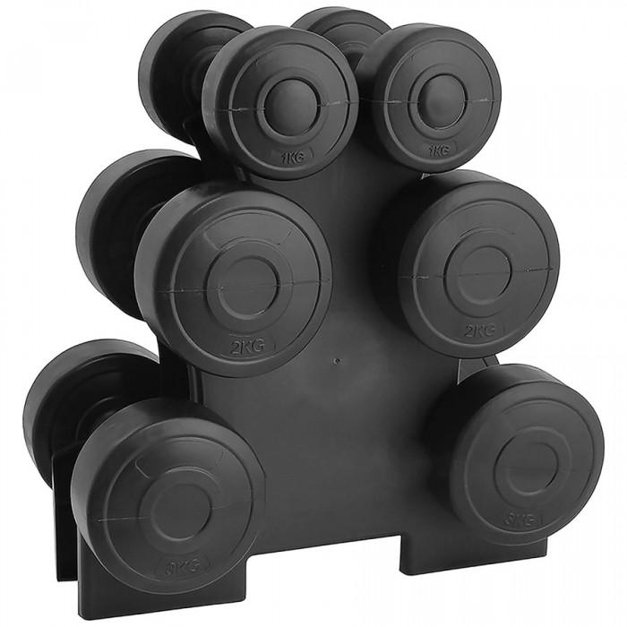 TheWay Fitness Set Manubri 12Kg con Supporto - Uomo Donna Bambino - FIT-ADB12
