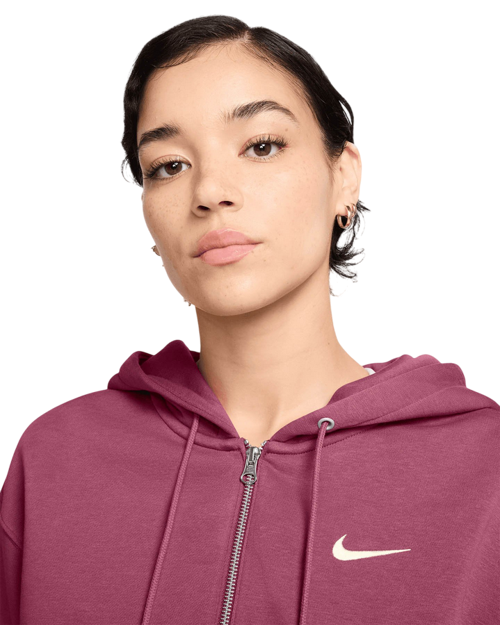 Nike Phoenix Fleece Felpa Corta Zip Donna Rosa - HV2426-634