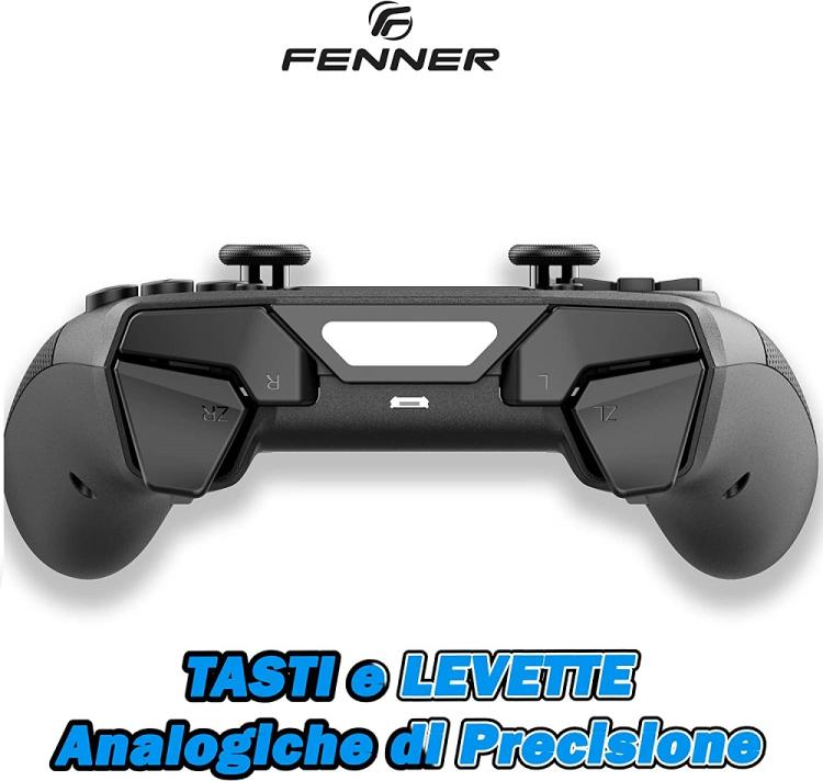 Fenner Controller Per Ps4/Pc (V2) Wireless Joystick Pad Playstation 4 Nero